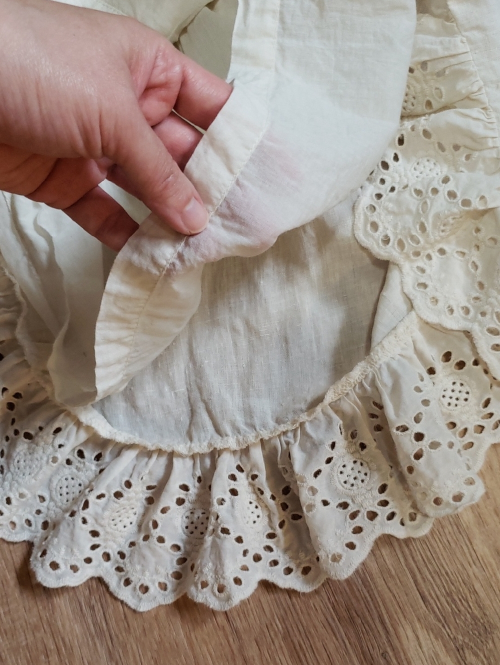 NWOT Little Cotton Clothes Greta Pinafore In "Linen Oat", Size 2-3Y - Picture 15 of 15